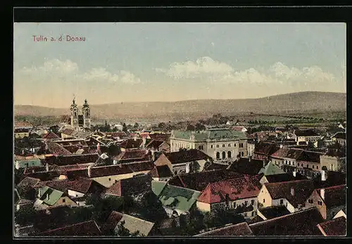 AK Tulln a. d. Donau, Totale aus der Vogelschau