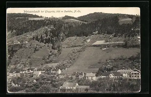 AK Weissenbach, Panoramablick aus der Vogelschau