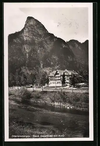 AK Oberammergau, Hotel Haus Osterbichl mit Kofel