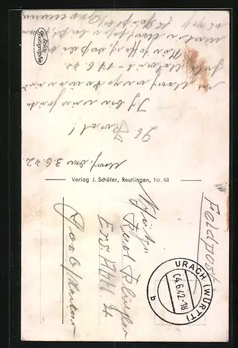 AK Urach / Württ., am Marktbrunnen