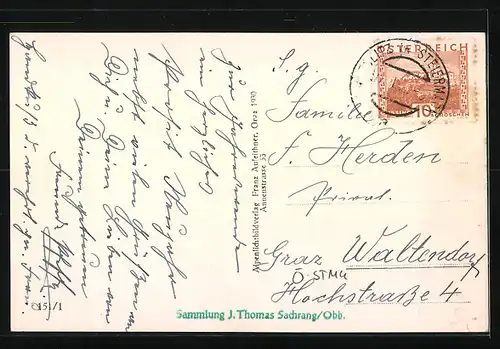 AK Turrach, Ortspartie mit Bergen