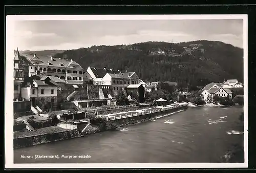 AK Murau, an der Murpromenade
