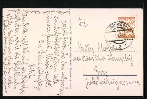 AK Murau, an der Murpromenade