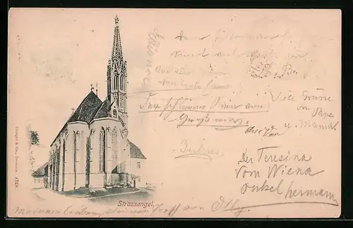 AK Strassengel, an der Wallfahrtskirche