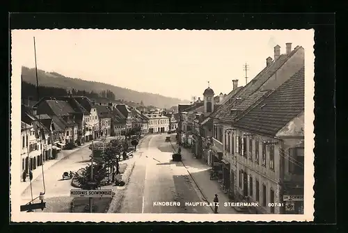 AK Kindberg, Blick auf Hauptplatz