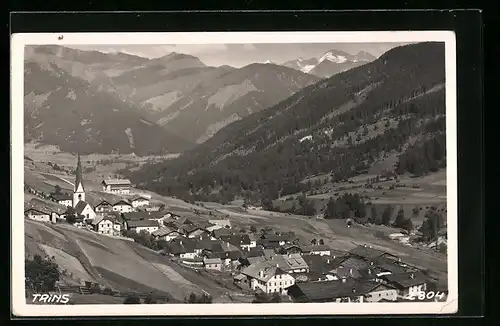 AK Trins, Panoramablick vom Berg aus gesehen