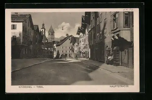 AK Kitzbühel, Blick in die Hauptstrasse