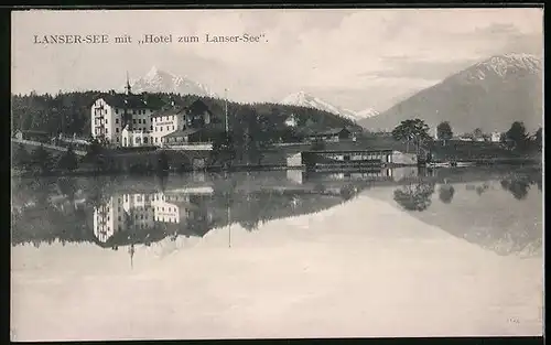 AK Lans, Lanser-See mit Hotel Zum Lanser-See