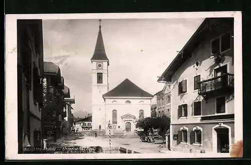 AK Wörgl, Hauptplatz mit Kirche