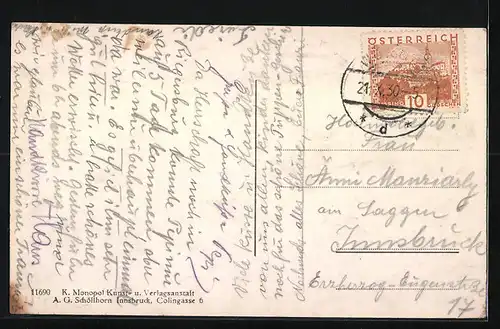 AK Wörgl, Hauptplatz mit Kirche