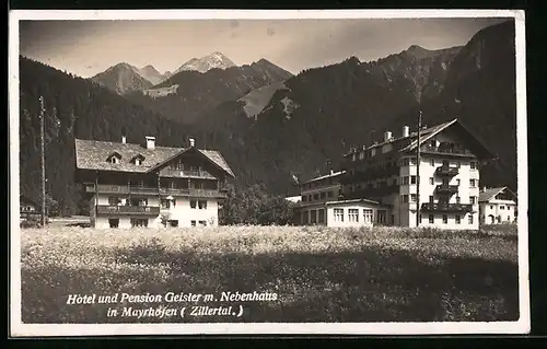 AK Mayrhofen, Hotel-Pension Geisler mit Nebenhaus