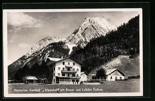 AK Hinteriss, Gasthof Alpenhof mit Risser