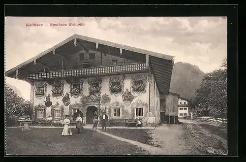 AK Walchsee, am Gasthaus Schopfer
