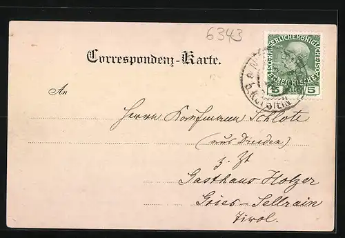 AK Wildbichl, Ortspartie mit Bergen