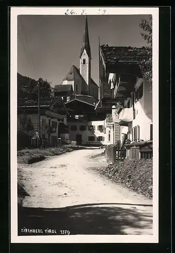 AK Kirchberg, Strassenpartie mit Kirche