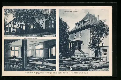 AK Honnef / Rhein, Deutsche Jugendherberge, Mehrfachansichten, Hauptstr. 122