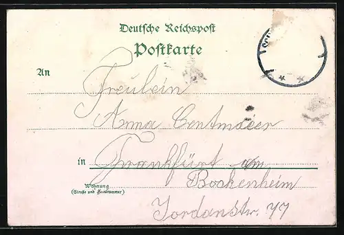 Lithographie Schwetzingen, Eingang zum Schloss