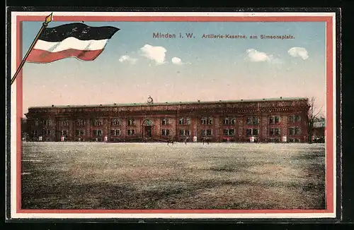 AK Minden i. W., Artillerie-Kaserne am Simeonsplatz