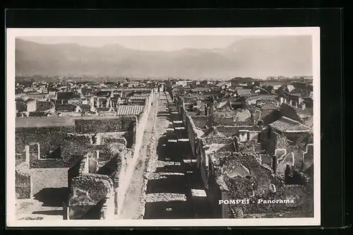 AK Pompei, Panorama aus der Vogelschau