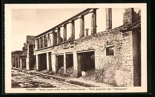 AK Pompei, Nuovi scavi sulla Via dell` Abbondanza, Piani superiori dei Coenacula