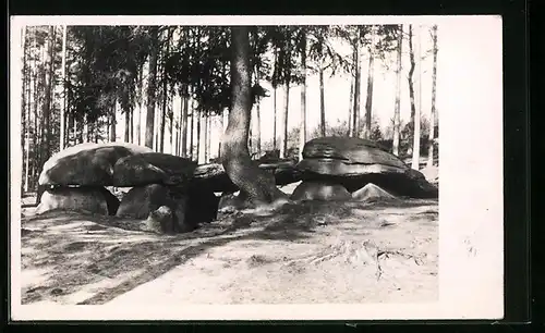 AK Blick auf Hünengräber