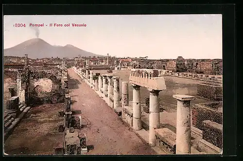 AK Pompei, Il Foro col Vesuvio