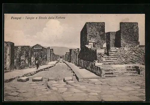 AK Pompei, Tempio e Strada della Fortuna