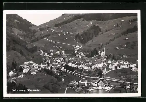 AK Lichtensteig /Toggenbg., Ortsansicht aus der Vogelschau