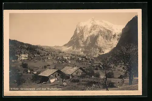 AK Grindelwald, Blick auf Wetterhorn