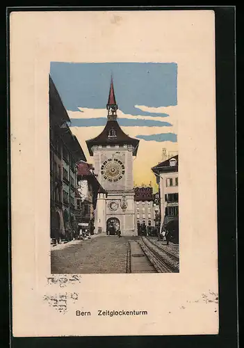 AK Bern, Blick auf Zeitglockenturm