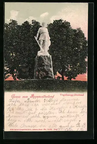 AK Appenzellerland, Vögelinsegg-Denkmal