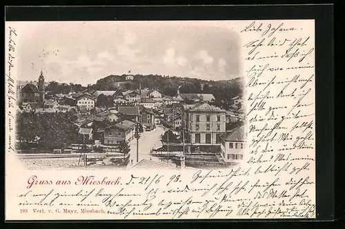 AK Miesbach, Teilansicht aus der Vogelschau