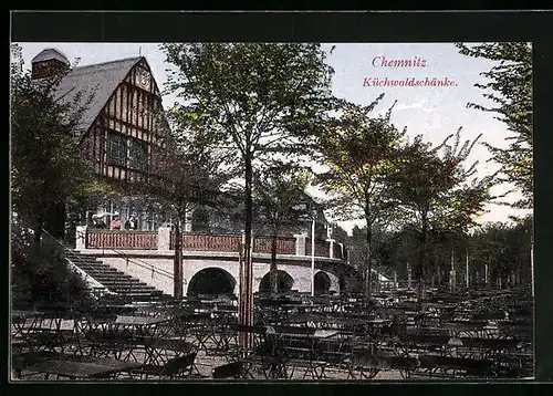 AK Chemnitz, am Gasthaus Küchwaldschänke