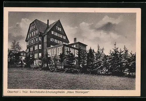 AK Oberhof i. Thür., Reichsbahn-Erholungsheim Haus Thüringen