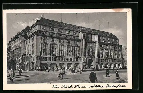 AK Berlin-Charlottenburg, Kaufhaus KaDeWe, Tauentzienstrasse