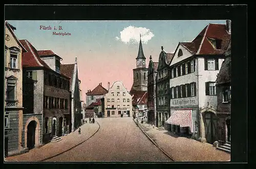 AK Fürth i. B., Marktplatz