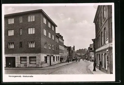 AK Herzogenrath, Kleikstrasse mit Hotel Bürger und Geschäften