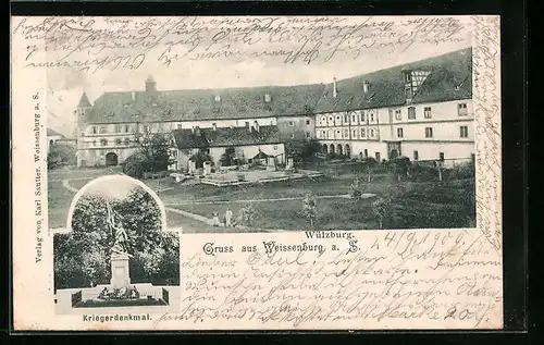 AK Weissenburg a. S., Wülzburg, Kriegerdenkmal