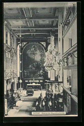 AK Gotha, Inneres der Augustinerkirche