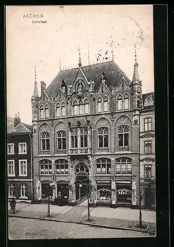 AK Aachen, Carlshaus mit Geschäft