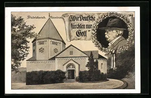 AK Friedrichsruh, Mausoleum, Portrait Otto von Bismarck