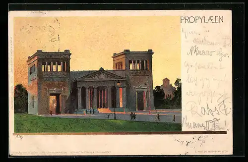 Künstler-AK Heinrich Kley: München, Propylaeen