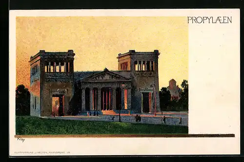 Künstler-AK Heinrich Kley: München, Propylaeen