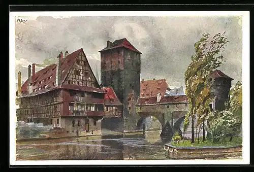 Künstler-AK Heinrich Kley: Nürnberg, Henkersteg