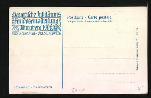 Künstler-AK Heinrich Kley: Nürnberg, Bayerische Jubiläums- & Landesausstellung 1906, Kasematten
