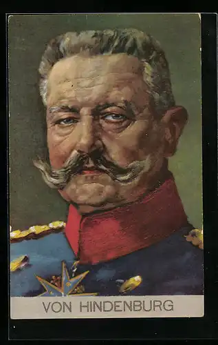 AK Paul von Hindenburg uniformiert im Portrait