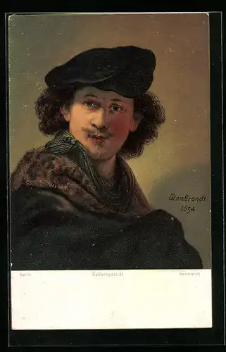 AK Selbstportrait des Malers Rembrand