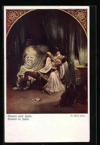 Künstler-AK Shakespeare, Szene aus Romeo und Julia