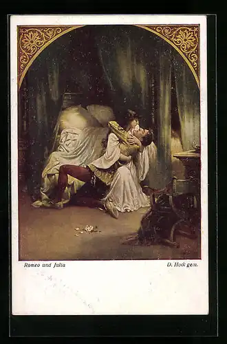 Künstler-AK Shakespeare, Szene aus Romeo und Julia