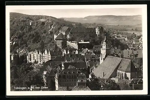 AK Tübingen a. N., Teilansicht mit Kirche von Osten